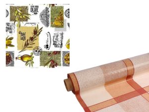 Клеенка столовая, ткань с ПВХ покрытием, коллекция «Кармен», 1 рулон/ 20 м.пог.