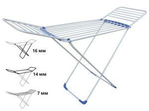 Сушилка для белья напольная, 18м, серия Gloria, бело-голубая, PERFECTO LINEA