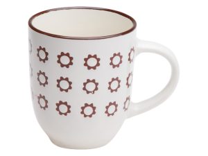 Кружка керамическая, 340 мл, Мираж, бордовая, PERFECTO LINEA
