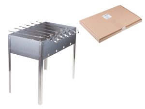 Мангал сборный «Эконом» с шампурами в г/карт.кор.(400х250 х400х0,4толщ,6 шамп.угол.), PERFECTO LIN