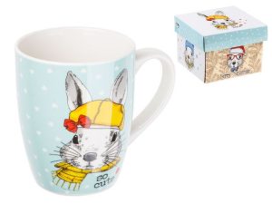 Кружка керамическая, в кор., 360 мл, Bunny 1-3, PERFECTO LINEA