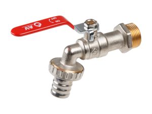 Кран водоразборный 3/4″ нар. настенный со штуцером, AV Engineering