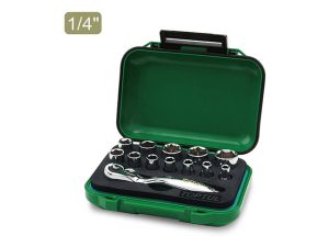 Набор головок MINI 1/4″ 4-13мм 13предм. 6гр. TOPTUL