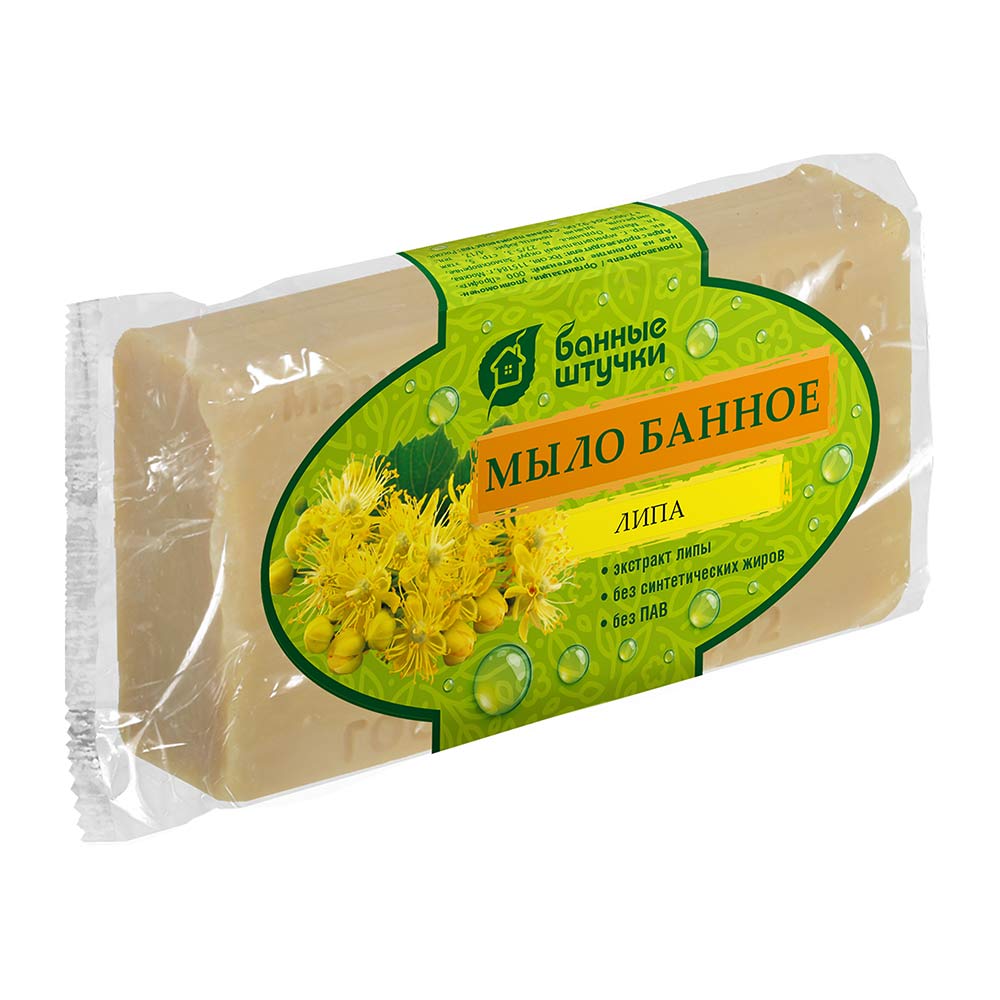 Мыло кусковое для бани и сауны «Липа», 100 г, «Банные штучки»