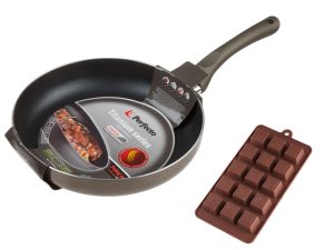 Сковорода ф 24х4.5 см, алюм., серия Titanium + Форма для выпечки силиконовая, PERFECTO LINEA