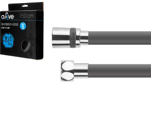 Шланг душевой, Si, 1/2″ г-г 150 см, графит, a-five