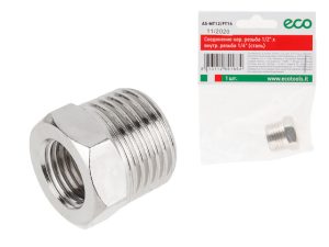 Соединение нар. резьба 1/2″ х внутр. резьба 1/4″ (сталь) ECO