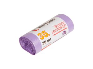 Пакеты для мусора суперпрочные с ароматом лаванды, 35 л, 30 шт., PERFECTO LINEA