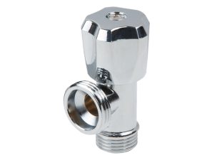 Кран вентильный 1/2″ нар. х 3/4″ нар. для стир. машины ХРОМ., AV Engineering