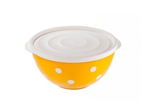 Салатник двухцветный с крышкой «Marusya» 1,4 л , оранжевый, BEROSSI