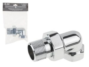 Американка угловая 1″ вн.-нар. ХРОМ, AV Engineering (инд. упак.)