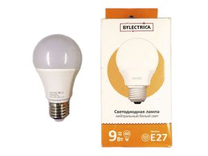 Лампа светодиодная A60 СТАНДАРТ 9 Вт 170-240В E27 4000К BYLECTRICA
