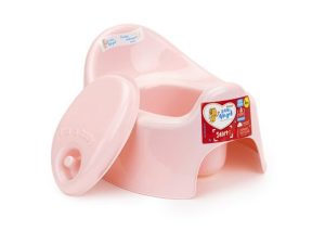 Горшок детский Lalababy Follow Me с крышкой, розовый пастельный, LITTLE ANGEL