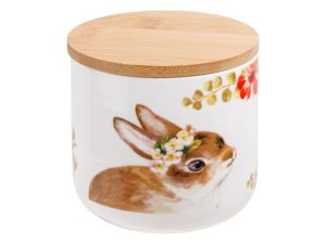 Банка для сыпучих продуктов керамическая 500 мл, серия EASTER BUNNY, PERFECTO LINEA