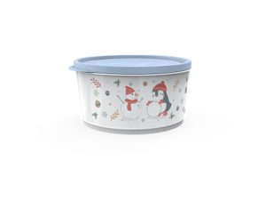 Контейнер круглый Christmas, 2,4 л, васильковый, BEROSSI