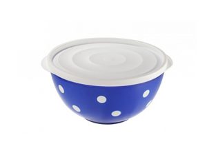 Салатник двухцветный с крышкой «Marusya» 1,4 л , синий полупрозрачный, BEROSSI
