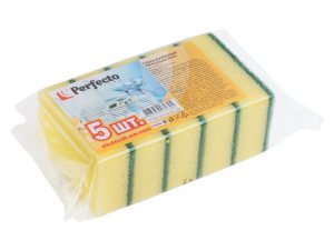 Губки кухонные, 5 шт., 90х60х30 мм, PRO, PERFECTO LINEA