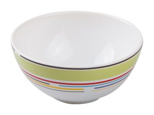 Салатник керамический, 123 мм, круглый, серия Самсун, оливковая полоска, PERFECTO LINEA