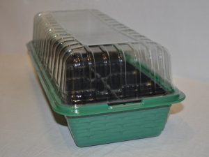 Мини-парник пластмассовый, с 2 вставками, 395х170х65 мм, PERFECTO LINEA