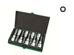 Набор бит TORX 1/2″ 9пр. T20-T60 80мм TOPTUL