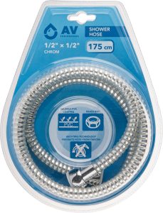 Шланг душевой, PVC, 1/2″ г-г 175 см, хром, AV Engineering