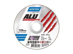 Круг отрезной 125х1.6×22.2 мм для алюминия ALU NORTON