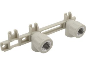 Колено ПП комб.под смеситель вн. 20х1/2″, сер. FV Plast