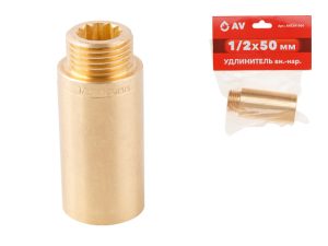 Удлинитель 1/2″ вн.-нар. х 50 мм, AV Engineering (инд. упак.)