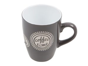 Кружка керамическая, 320 мл, серия Coffee time, темно-серая, PERFECTO LINEA