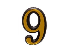 Цифра дверная АЛЛЮР БОЛЬШАЯ пластик «9» золото