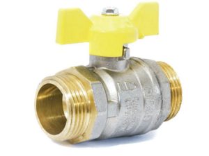 Кран шаровый 1″ нар.-нар. бабочка (ГАЗ) PN40, LD