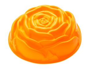 Форма для выпечки, силиконовая, роза, 23 х 7 см, оранжевая, PERFECTO LINEA