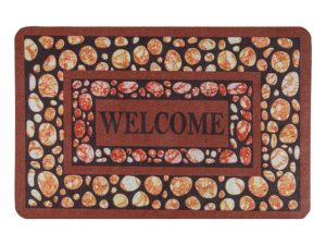 Коврик придверный 38*58 см, «WELCOME», камушки, PERFECTO LINEA