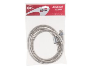 Шланг душевой, SUS/PVC, 1/2″ г-г 150 см, хром, eCon