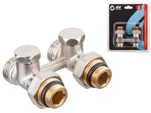 Клапан прямой вентильный 3/4″ нар. для радиатора (мультифлекс), AV Engineering (инд. упак.)