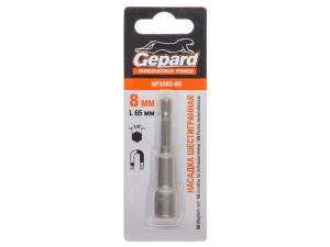Насадка шестигранная магнитная  7х65мм GEPARD (GP3201-65)