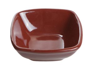 Салатник керамический, 120 мм, квадратный, серия Анкара, шоколад, PERFECTO LINEA