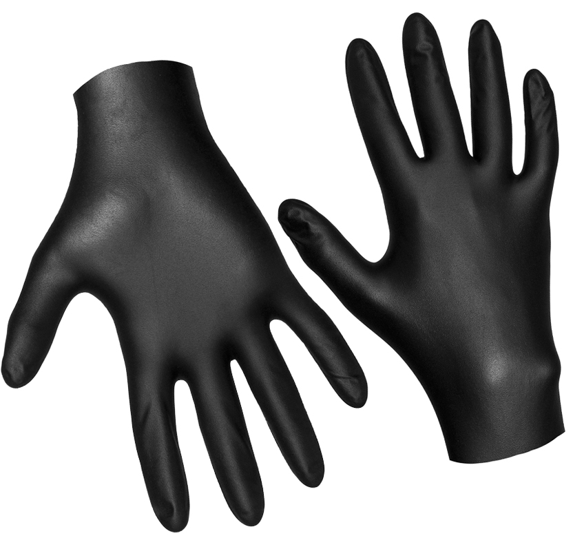 Перчатки нитриловые ультрапрочные, р-р 10/XL черные, (уп. 100 шт.), Jeta Safety