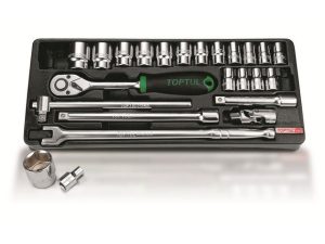 Набор-сет головок 1/2″ 8-32мм 24предм. 6гр. 434х176мм TOPTUL
