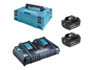 Комплект аккумулятор LXT 18.0 В BL1860B 2 шт. + зарядное устройство DC18RD + кейс MAKPAC тип 3