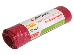 Пакеты для мусора особопрочные, 240 л, 10 шт., PERFECTO LINEA