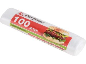 Мешки фасовочные для пищевых продуктов, 100 шт., «для бутербродов», PERFECTO LINEA
