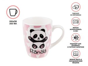 Кружка керамическая, 360 мл., PANDA-3, PERFECTO LINEA