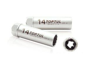 Головка свечная 3/8″ 14мм TOPTUL