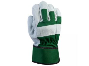 Перчатки спилковые комбинированные, XL, серый/зелёный, Jeta Safety