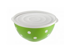 Салатник двухцветный «Marusya» 2 л с крышкой, луговой, BEROSSI