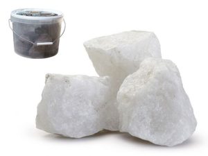Камень для бани  Кварц (жаркий лед), колотый, ведро по 10 кг, ARIZONE