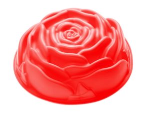 Форма для выпечки, силиконовая, роза, 23 х 7 см, красная, PERFECTO LINEA