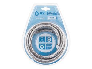 Шланг душевой, SUS/EPDM, 1/2″ г-г 150-200 см, мат., AV Engineering
