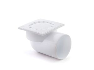 Сливной трап гориз. 110 реш.пласт. 150х150 мм, бел. РТП
